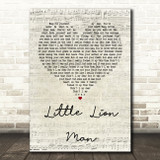 Mumford & Sons Little Lion Man Script Heart Quote Song Lyric Print