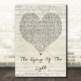 Noel Gallagher High Flying Birds The Dying Of The Light Script Heart Song Print