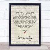 Paul Weller Gravity Script Heart Quote Song Lyric Print