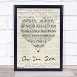 Rag'n'Bone Man As You Are (Shy FX Remix) Script Heart Quote Song Lyric Print