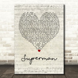 Scouting For Girls Superman Script Heart Quote Song Lyric Print