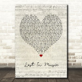 Sister Sledge Lost In Music Script Heart Quote Song Lyric Print