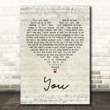 Ten Sharp You Script Heart Quote Song Lyric Print