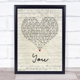 Ten Sharp You Script Heart Quote Song Lyric Print