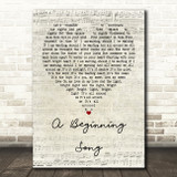 The Decemberists A Beginning Song Script Heart Quote Song Lyric Print
