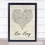The Lumineers Ho Hey Script Heart Quote Song Lyric Print