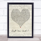 Tom Walker Just You And I Script Heart Quote Song Lyric Print