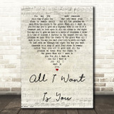 U2 All I Want Is You Script Heart Quote Song Lyric Print