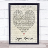 Lego House Ed Sheeran Script Heart Quote Song Lyric Print