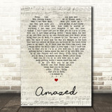 Amazed Lonestar Script Heart Quote Song Lyric Print