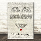Mind Games John Lennon Script Heart Quote Song Lyric Print