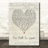 10cc I'm Not In Love Script Heart Song Lyric Print