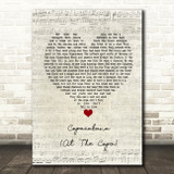 Barry Manilow Copacabana (At The Copa) Script Heart Song Lyric Print