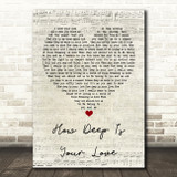 Bee Gees How Deep Is Your Love Script Heart Song Lyric Print