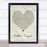 Bring Me The Horizon Mother Tongue Script Heart Song Lyric Print
