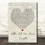 Eugene Wilde Gotta Get You Home Tonight Script Heart Song Lyric Print