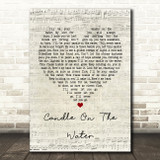 Helen Reddy Candle On The Water Script Heart Song Lyric Print