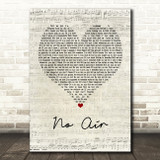 Jordin Sparks & Chris Brown No Air Script Heart Song Lyric Print