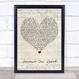 Lewis Capaldi Someone You Loved Script Heart Song Lyric Print