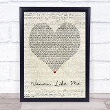Little Mix Woman Like Me Script Heart Song Lyric Print