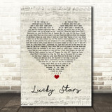 Lucy Spraggan Lucky Stars Script Heart Song Lyric Print