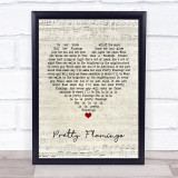 Manfred Mann Pretty Flamingo Script Heart Song Lyric Print