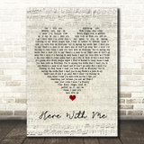 Marshmello Here With Me Script Heart Song Lyric Print