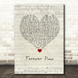 Michael Buble Forever Now Script Heart Song Lyric Print