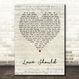 Moby Love Should Script Heart Song Lyric Print