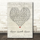 Mötley Crüe Home Sweet Home Script Heart Song Lyric Print