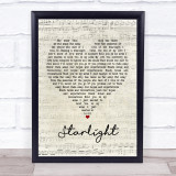 Muse Starlight Script Heart Song Lyric Print