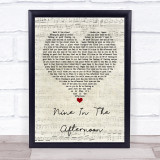 Panic! At The Disco Nine In The Afternoon Script Heart Song Lyric Print