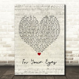 Peter Gabriel In Your Eyes Script Heart Song Lyric Print