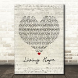 Phil Wickham Living Hope Script Heart Song Lyric Print