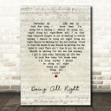 Queen Doing All Right Script Heart Song Lyric Print