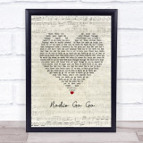 Queen Radio Ga Ga Script Heart Song Lyric Print