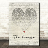 Sturgill Simpson The Promise Script Heart Song Lyric Print
