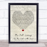 The 1975 It's Not Living (If It's Not With You) Script Heart Song Lyric Print