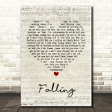 The Civil Wars Falling Script Heart Song Lyric Print