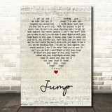 Van Halen Jump Script Heart Song Lyric Print
