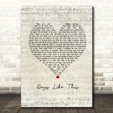 Van Morrison Days Like This Script Heart Song Lyric Print