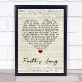 Amy Wadge Faith's Song Script Heart Song Lyric Print