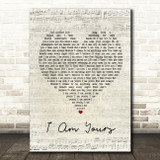 Andy Grammer I Am Yours Script Heart Song Lyric Print