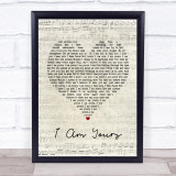 Andy Grammer I Am Yours Script Heart Song Lyric Print