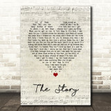 Brandi Carlile The Story Script Heart Song Lyric Print