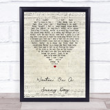 Bruce Springsteen Waitin' On A Sunny Day Script Heart Song Lyric Print