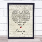 Catfish And The Bottlemen Rango Script Heart Song Lyric Print