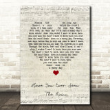 Creedence Clearwater Revival Have You Ever Seen The Rain Script Heart Lyric Print