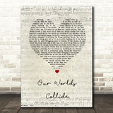 Dead By April Our Worlds Collide Script Heart Song Lyric Print