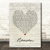 DJ Sammy Heaven Script Heart Song Lyric Print
